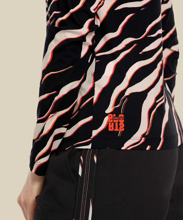 Turtleneck Zebra Print Panty-Feel*Marc Cain Sports Flash Sale