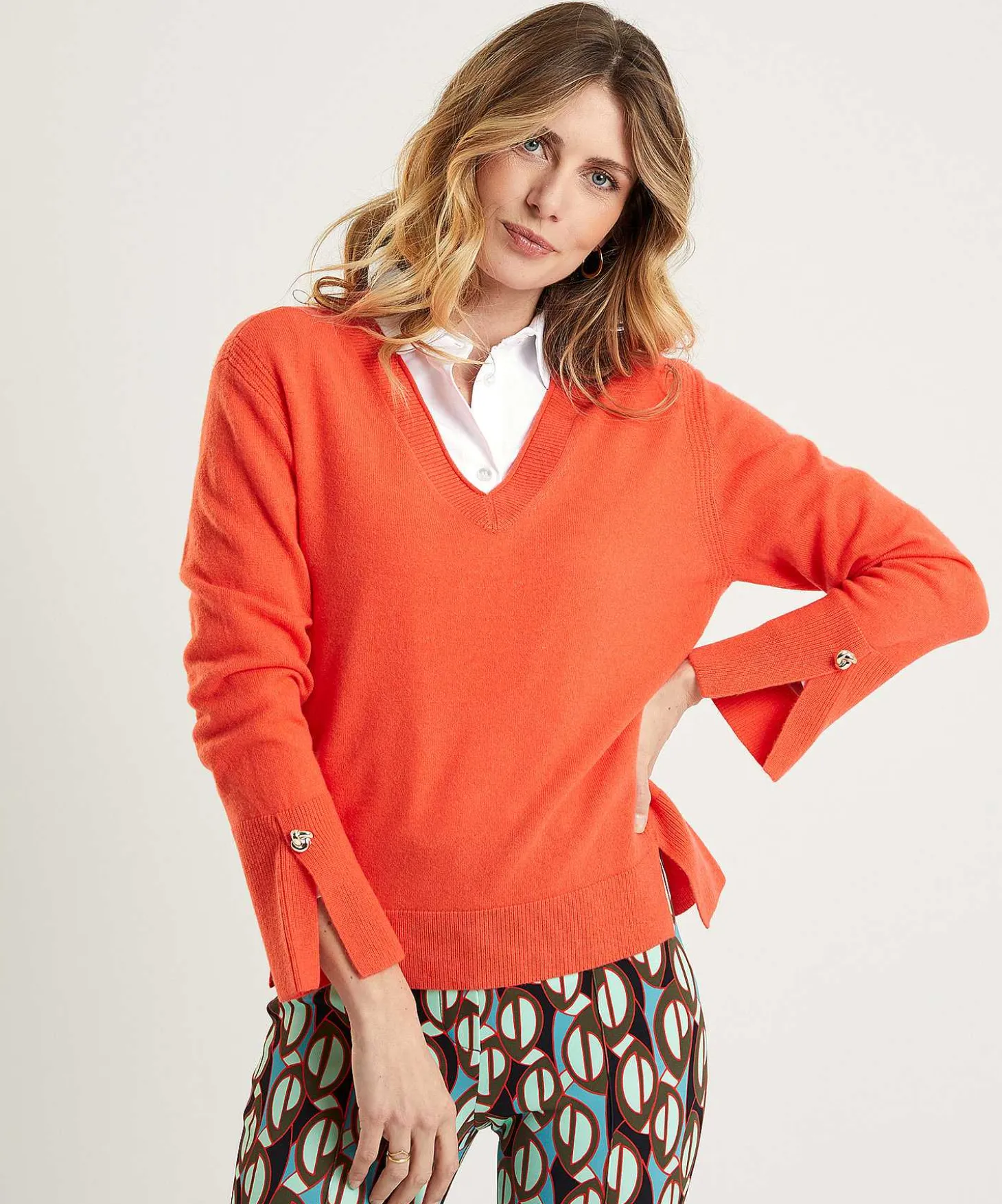 marc_cain_sweater_vneck_3.webp Marc Cain Sweater V-Neck*Marc Cain Collections Sale