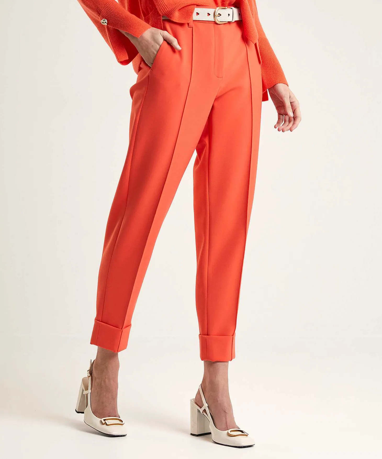 marc_cain_trousers_with_p_3.webp Marc Cain Trousers With Partial Seam Fordon*Marc Cain Collections Hot