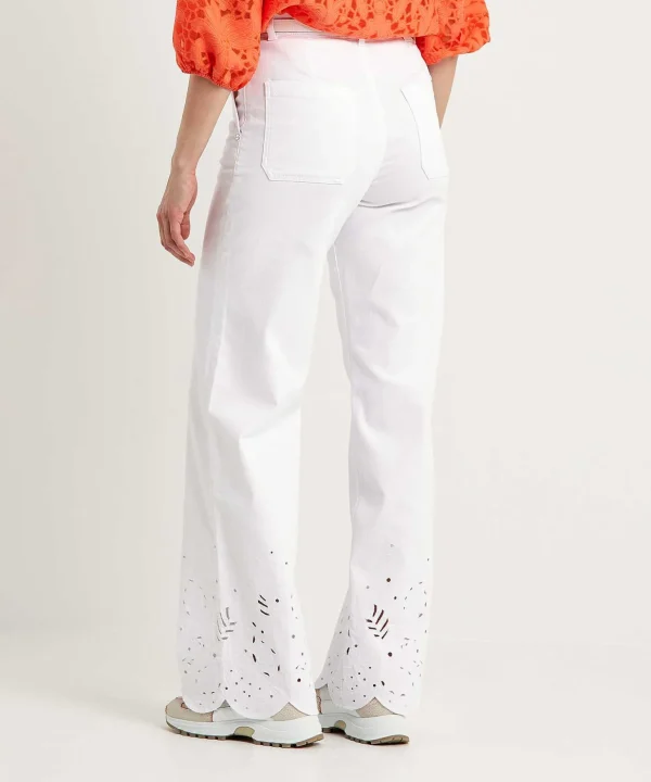 Marc Cain Wide Leg Pants With Broderie Warri*Marc Cain Collections Best