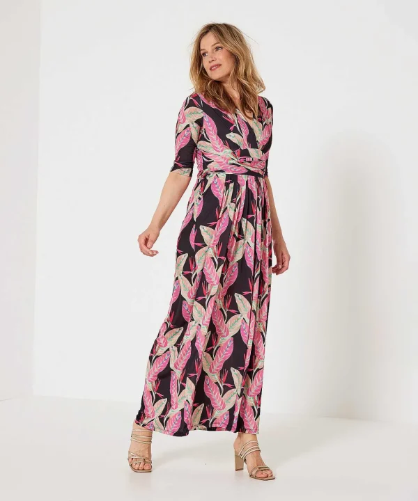 Slinky Maxi Dress Leaves*Marivie Best