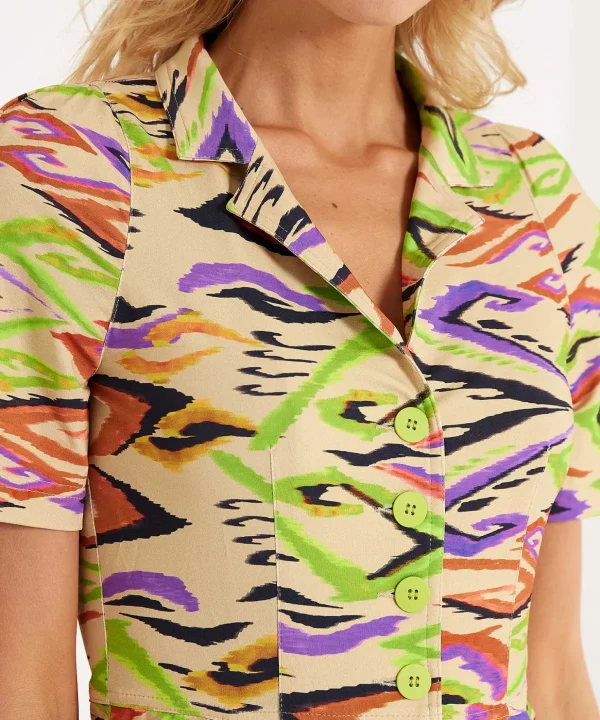Slinky Pencil Dress Swirl Print*ML Collections Outlet