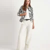 Structure Blazer Flowers Black White*ML Collections Shop