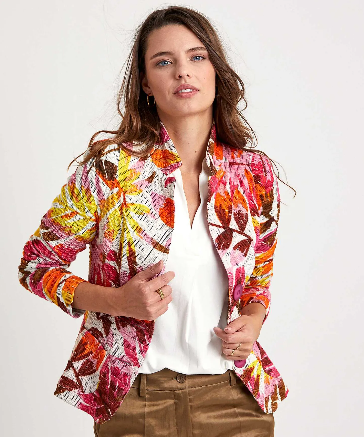 ml_collections_structured_2.webp Structured Blazer Leaf Print*ML Collections Best Sale
