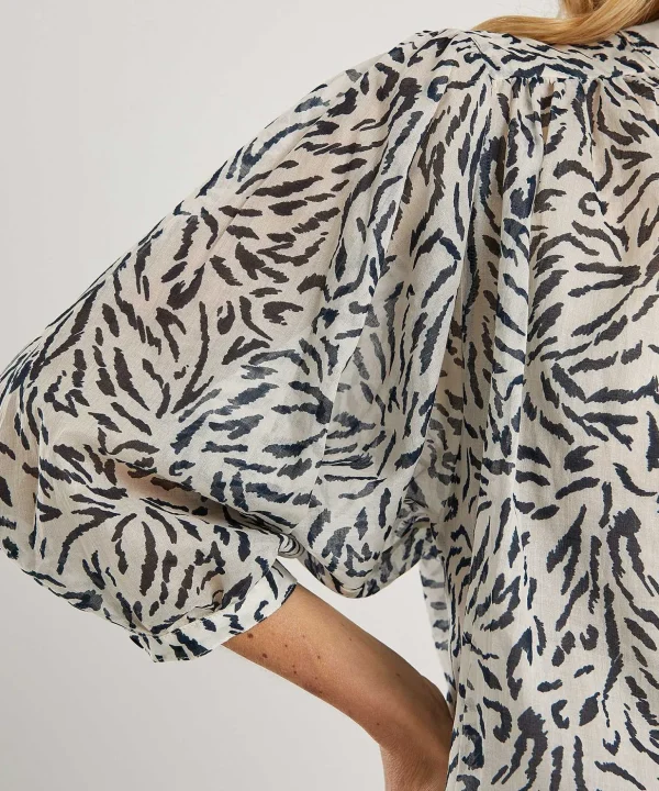 Cotton Voile Blouse Butterfly*Moscow Online