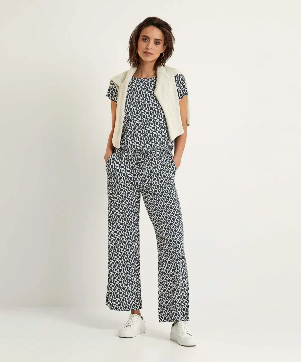 Cropped Palazzo Pants Slinky Retro*No Man's Land Clearance
