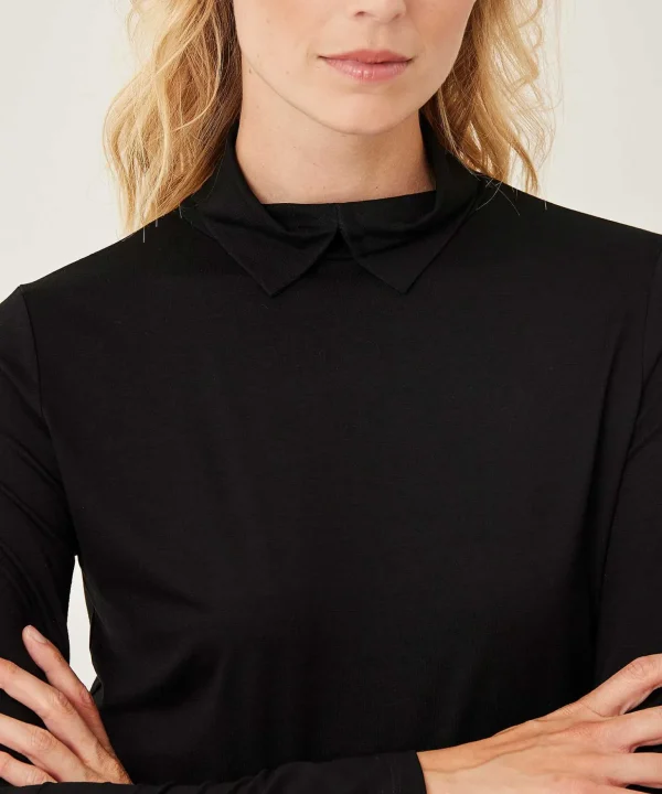 Shirt Cutout Neck Viscose*No Man's Land Fashion