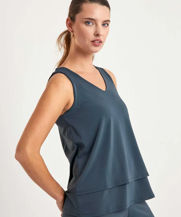 Sleeveless Top Double Layer*No Man's Land Clearance