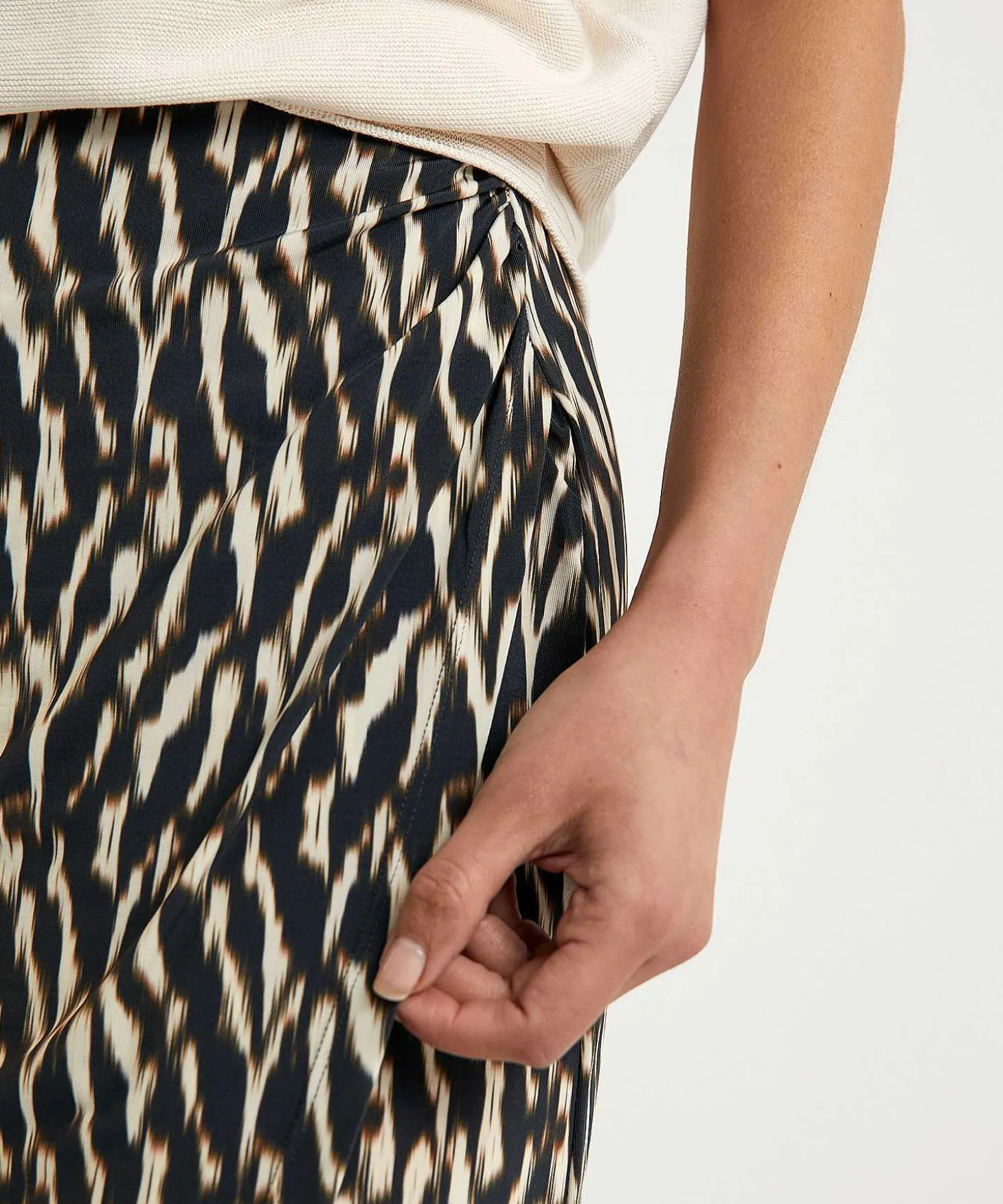 no_mans_land_slinky_wrap__1-1.webp Slinky Wrap Skirt Blurry Print*No Man's Land Cheap