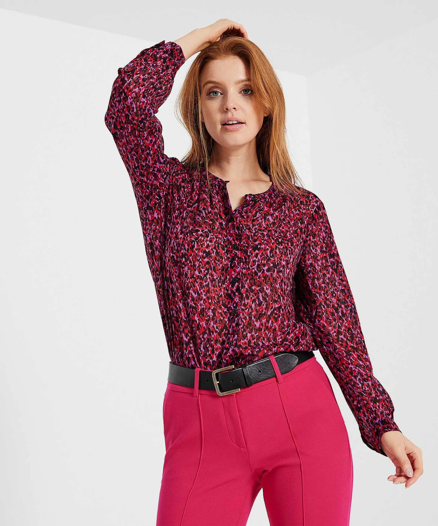 oui_blouse_crepe_voile_an_0.webp Blouse Crepe Voile Animal Print*OUI Hot