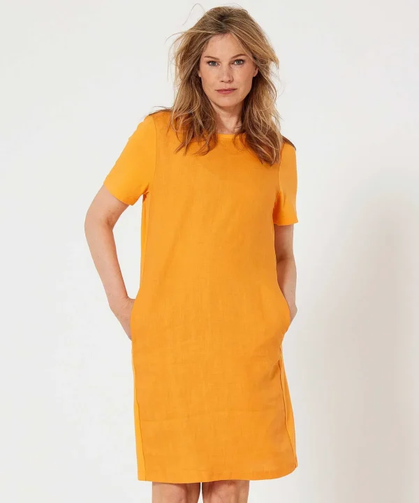 Dress With Linen Front*OUI Best
