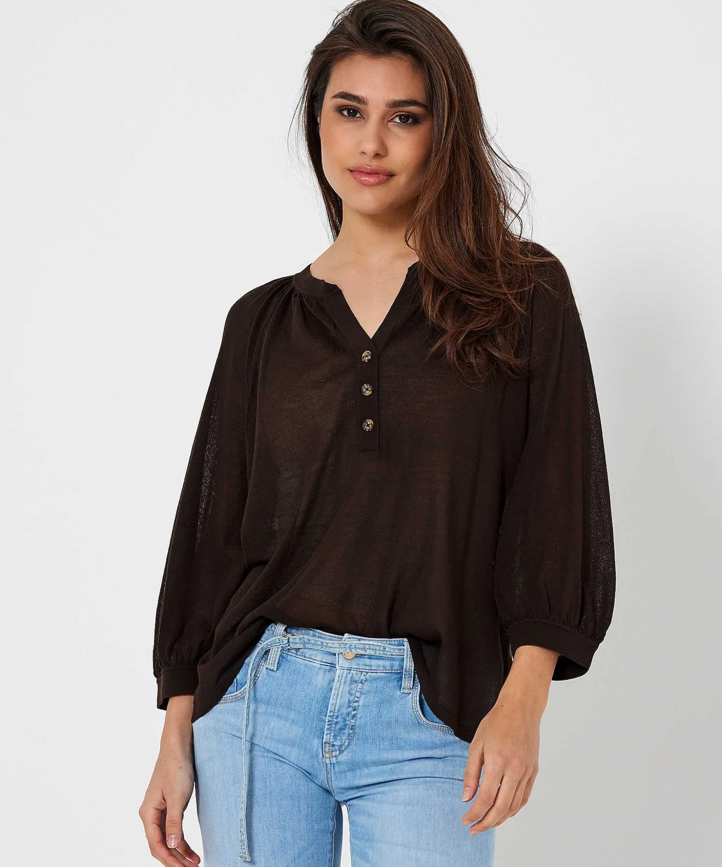 oui_jersey_top_fine_knitt_1.webp Jersey Top Fine Knitted Buttons*OUI Store