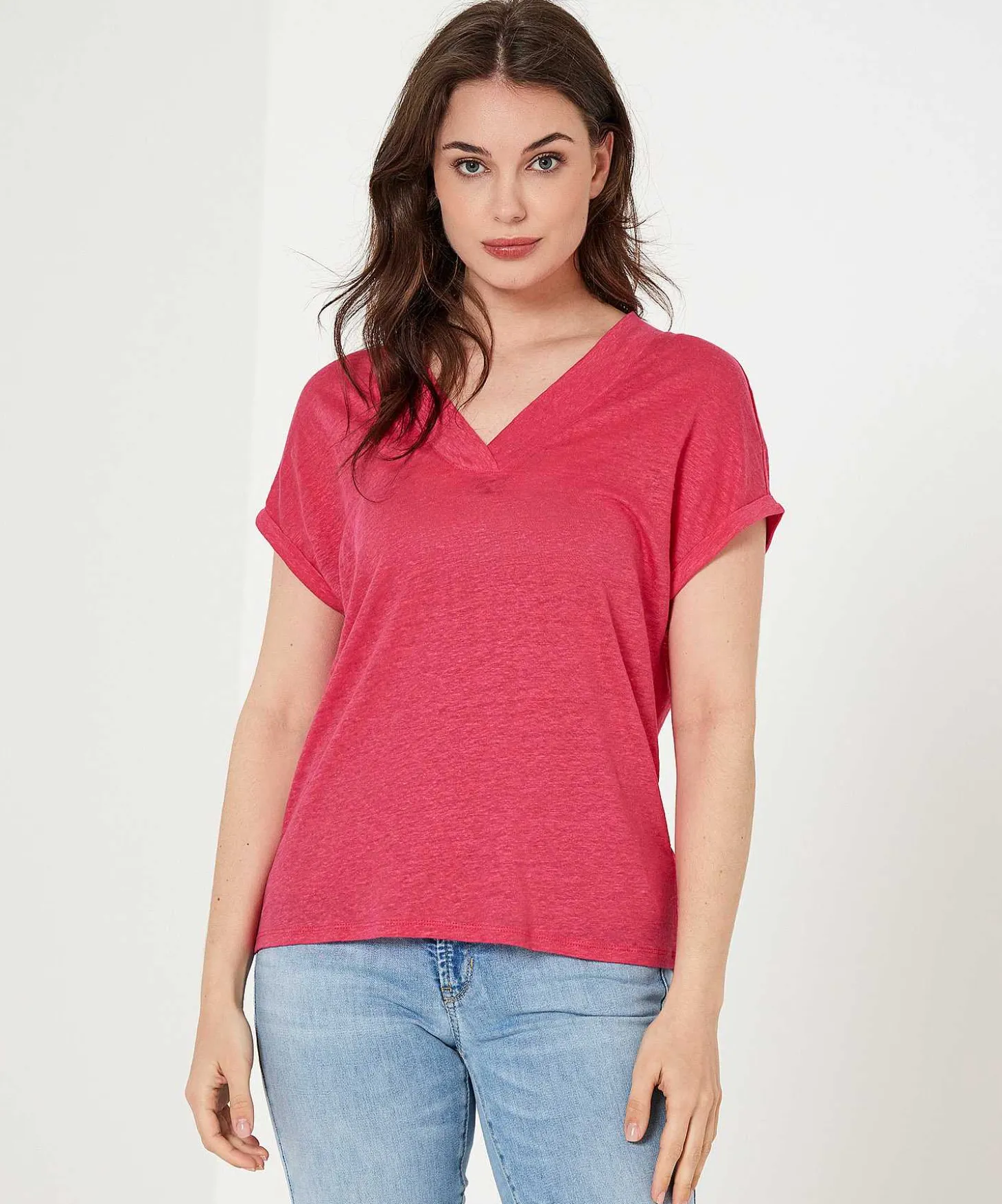 oui_linen_shirt_vneck_0.webp Linen Shirt V-Neck*OUI Hot