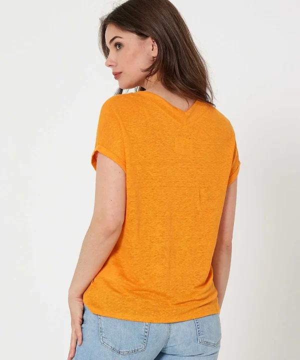Linen Shirt V-Neck*OUI Sale