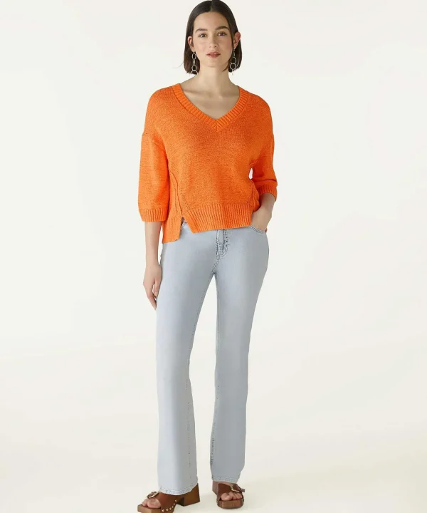 Short Ribbon Yarn Sweater*OUI Hot