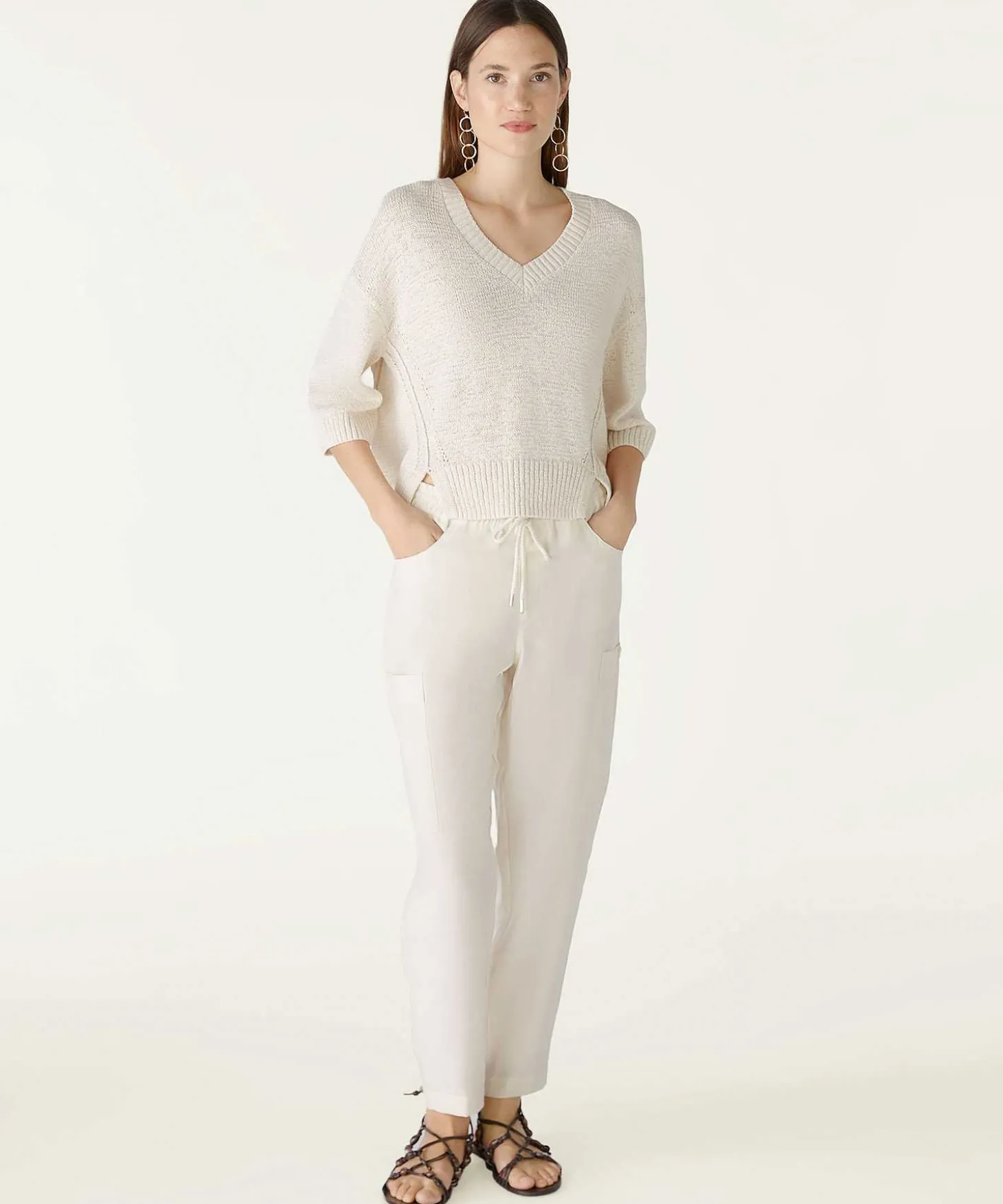 oui_short_ribbon_yarn_swe_2-1.webp Short Ribbon Yarn Sweater*OUI Flash Sale