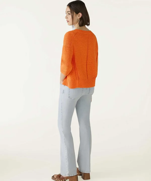 Short Ribbon Yarn Sweater*OUI Hot