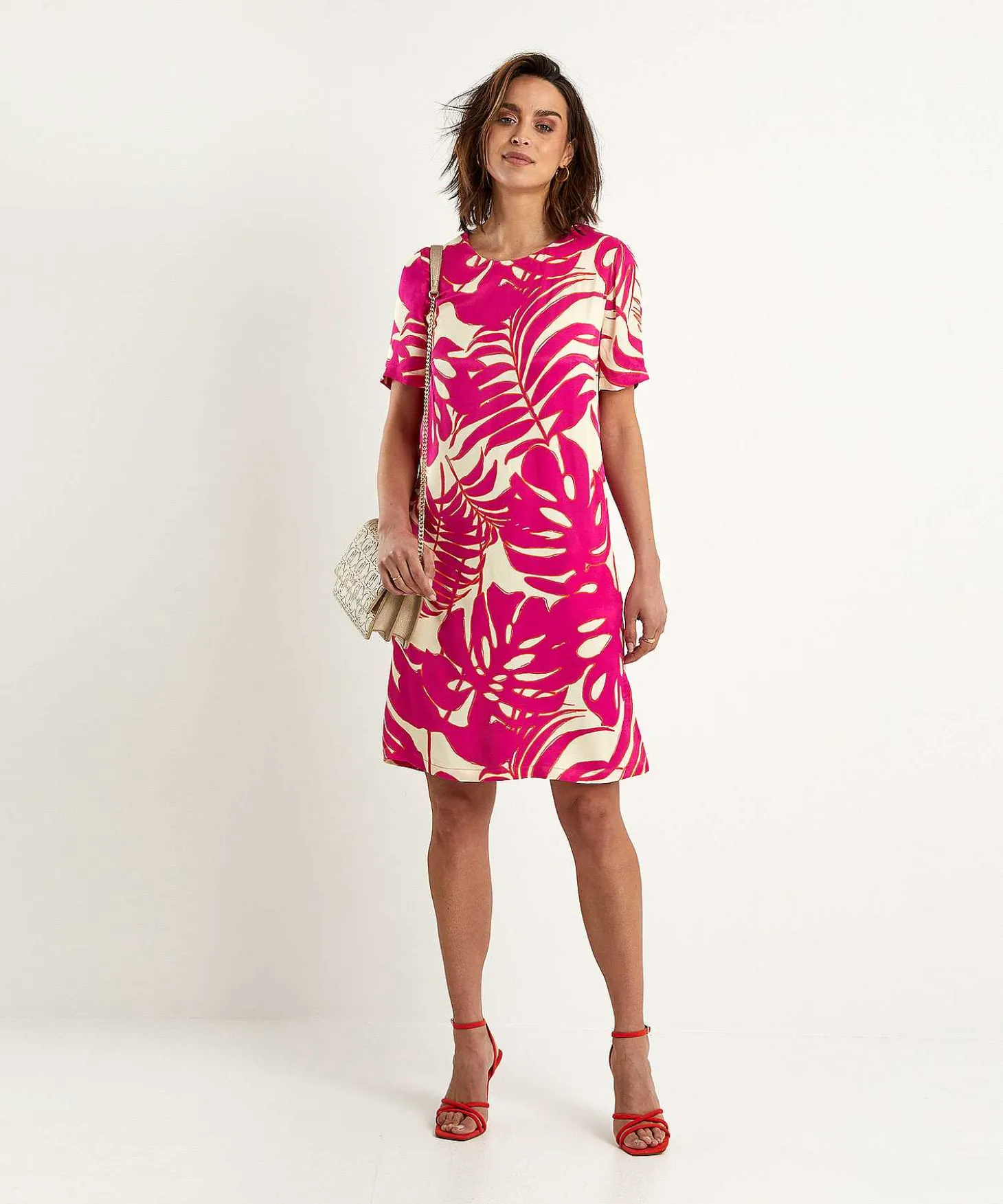 oui_silky_dress_leaf_prin_0.webp Silky Dress Leaf Print*OUI Best