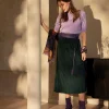 Silky Pleated Skirt*OUI Cheap