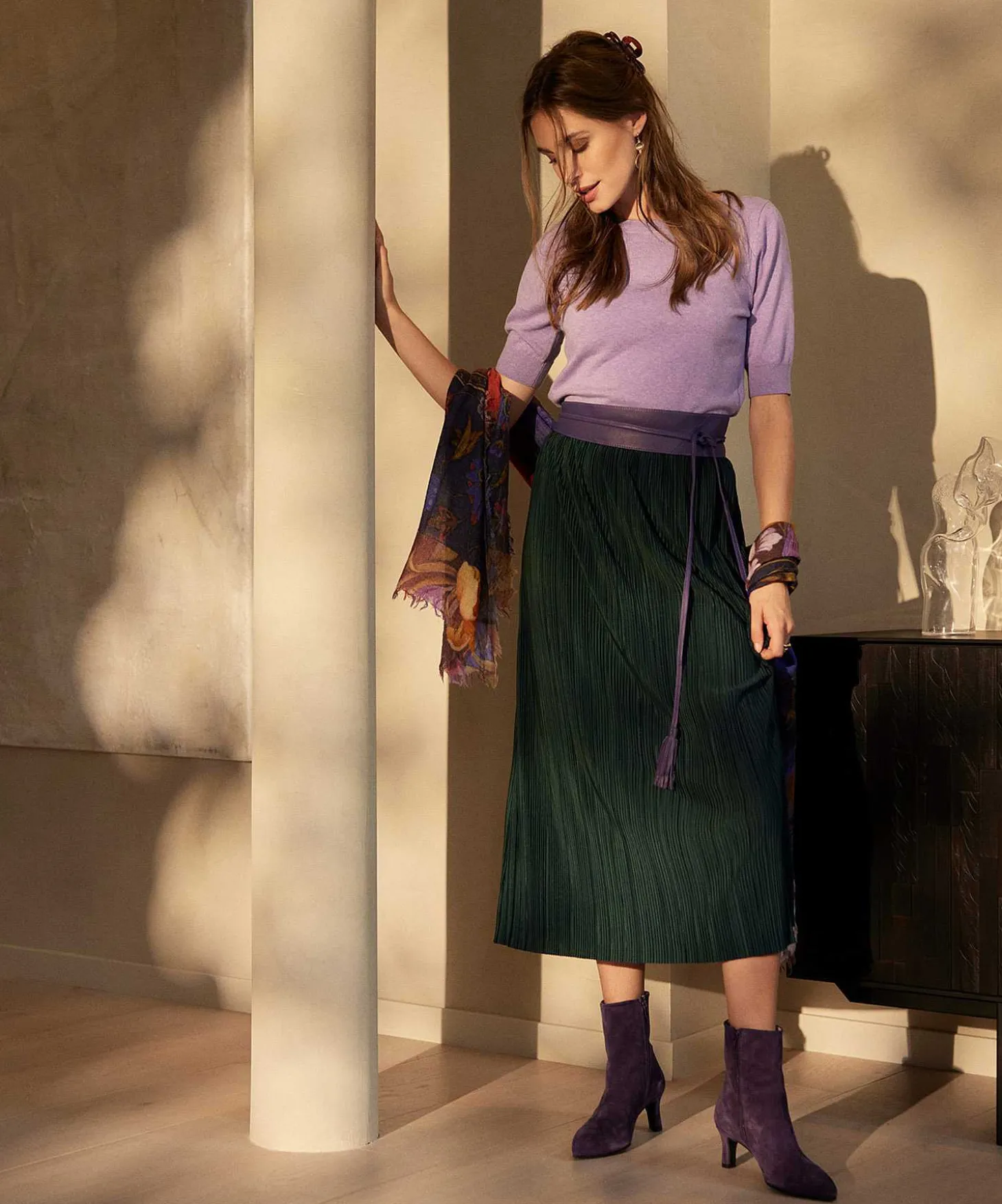 oui_silky_pleated_skirt_0.webp Silky Pleated Skirt*OUI Cheap