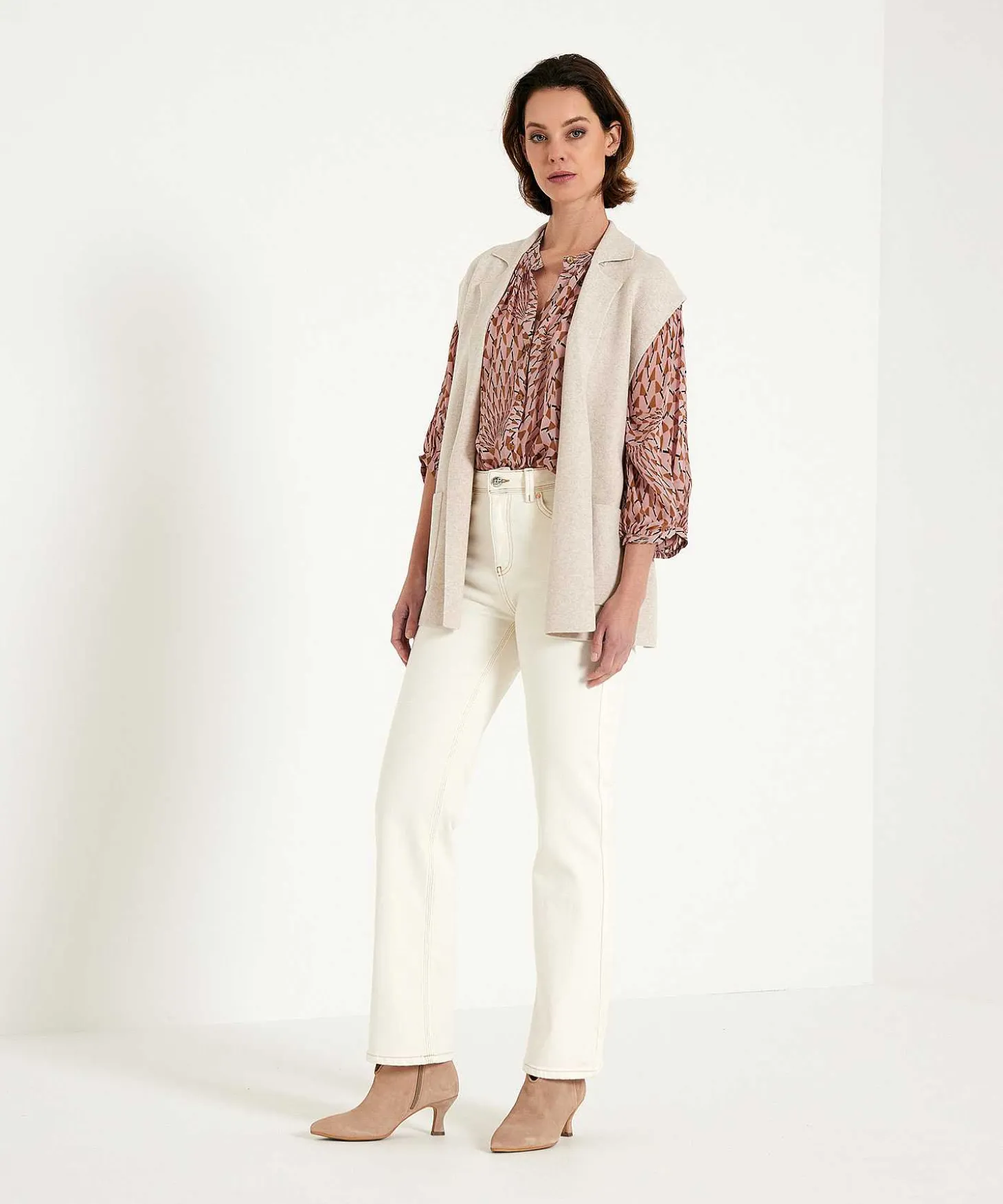 oui_sleeveless_vest_punta_0.webp Sleeveless Vest Puntaknit*OUI Online