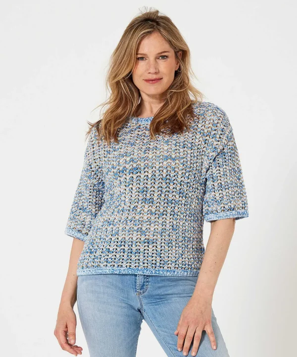 Sweater Openwork Lurex*OUI Discount