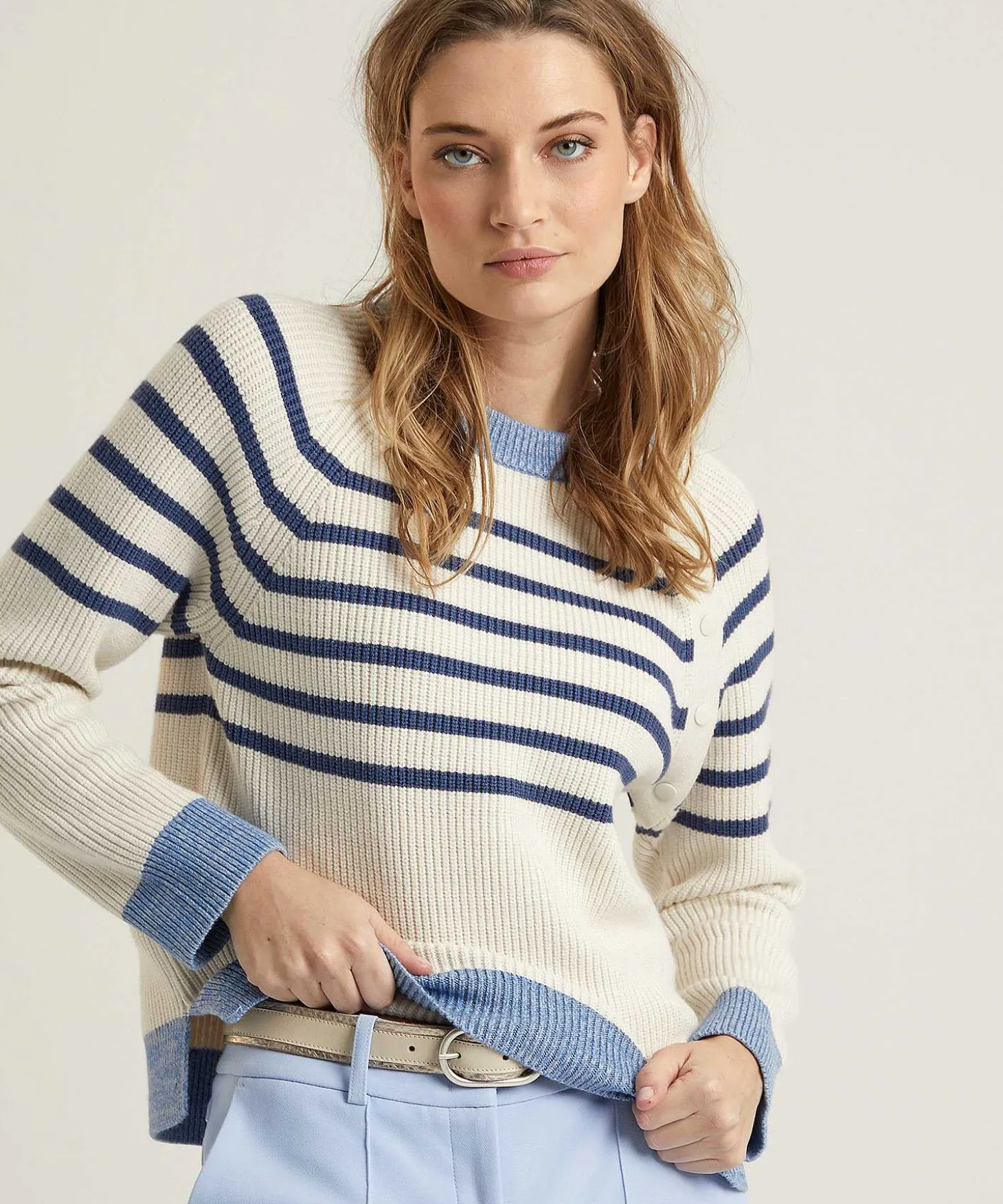 oui_sweater_stripe_button_3.webp Sweater Stripe Buttons*OUI Discount