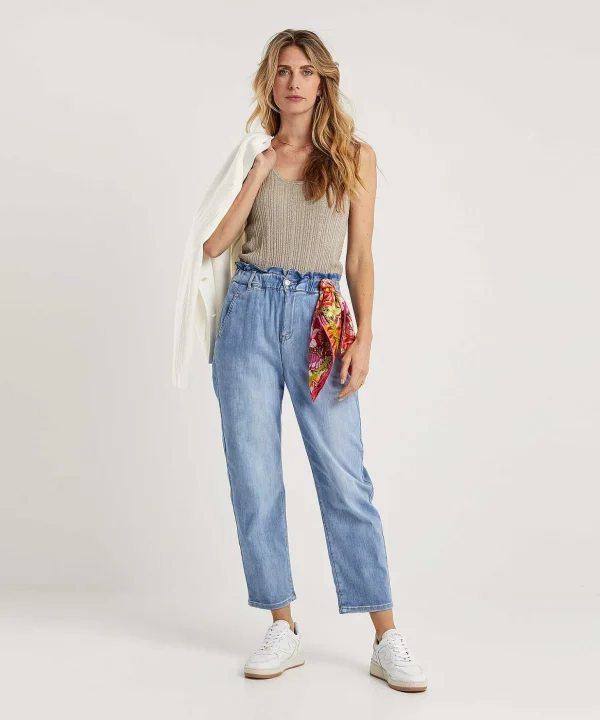 Cropped Paperbag Jeans Riana*Raffaello Rossi Discount