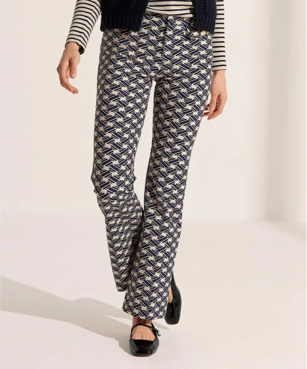 Flared Pants Winter Techno Alisa Print*Rosner Flash Sale