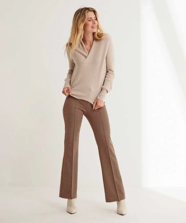 Jacquard Flared Trousers Alisa*Rosner Best