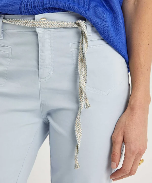 Slim Fit Trousers With Belt Alisa*Rosner Shop