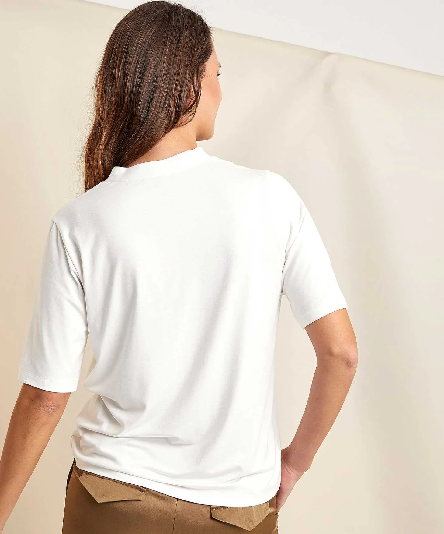 shirt_with_vneck_pleat_2.webp Shirt With V-Neck Pleat** Clearance