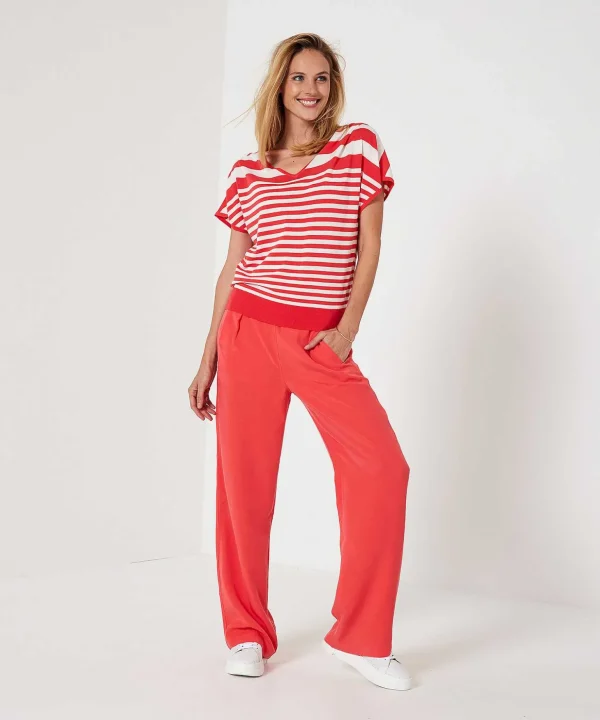 Stripe Sweater With 2 Necklines** Best