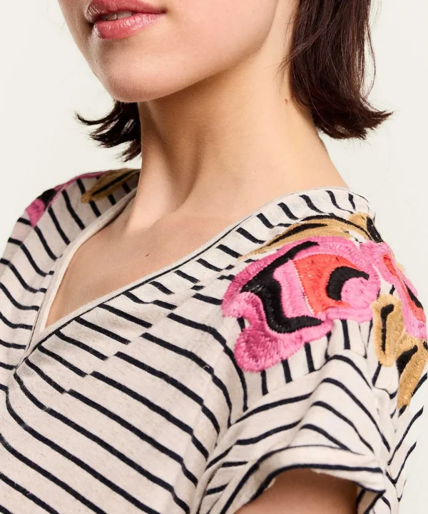Shirt Stripes Embroidery*Summum Fashion