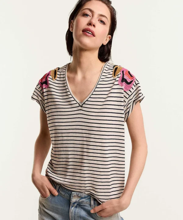 Shirt Stripes Embroidery*Summum Fashion
