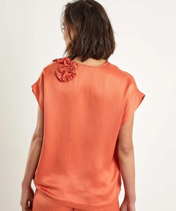 Silky Top Floral Ruffle*Summum Flash Sale