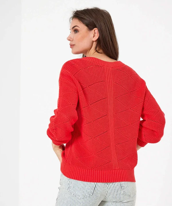 Sweater Ajour Argyle** Flash Sale