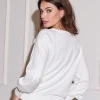 Sweater Balloon Sleeve Buttons** Hot