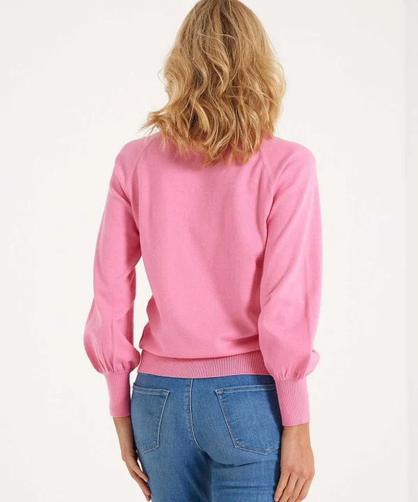 Sweater Balloon Sleeve Buttons** Outlet