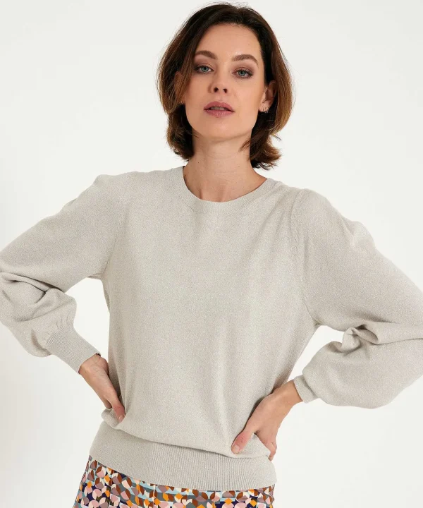 Sweater Balloon Sleeve Lurex** Clearance