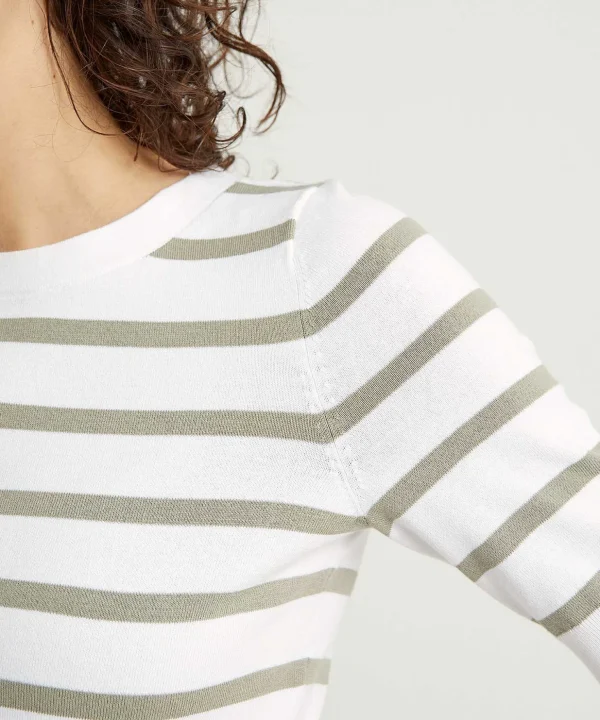 Sweater Short Sleeve Stripes** Fashion