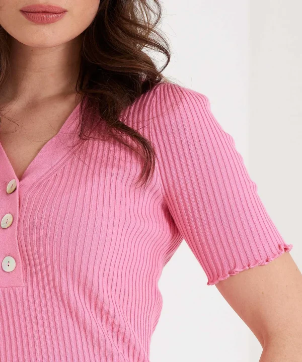 Sweater V-Neck Ribknit** Sale