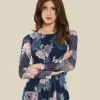 Mesh Dress Floral Print*Swing Shop