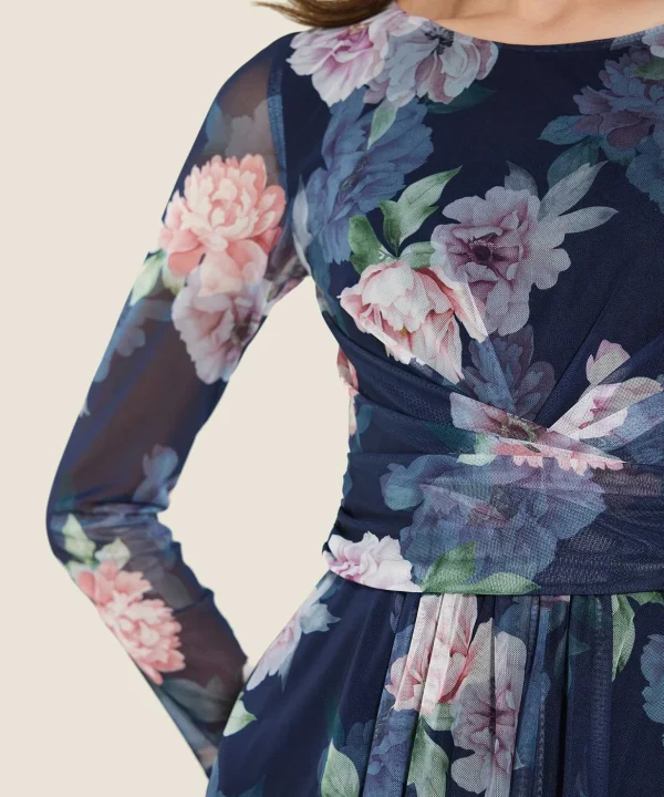 Mesh Dress Floral Print*Swing Shop