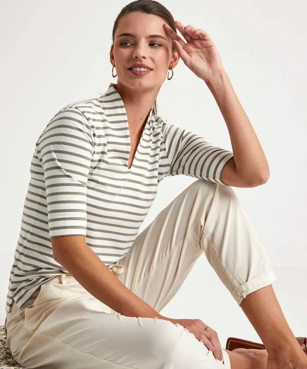 Tulip Shirt Short Sleeve Breton Stripe** Discount