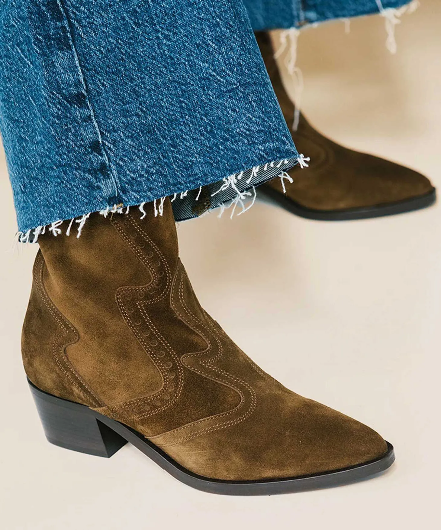 via_vai_suede_ankle_boot__1.webp Suede Ankle Boot Cowboy Shelly Coop*VIA VAI Best Sale