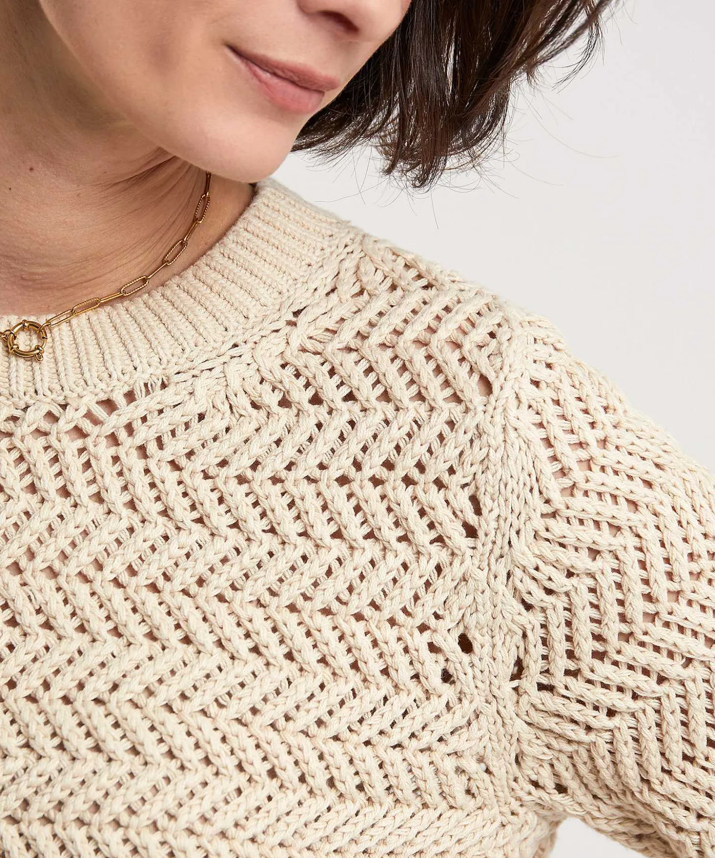 zigzag_openwork_sweater_1.webp Zigzag Openwork Sweater** Best Sale